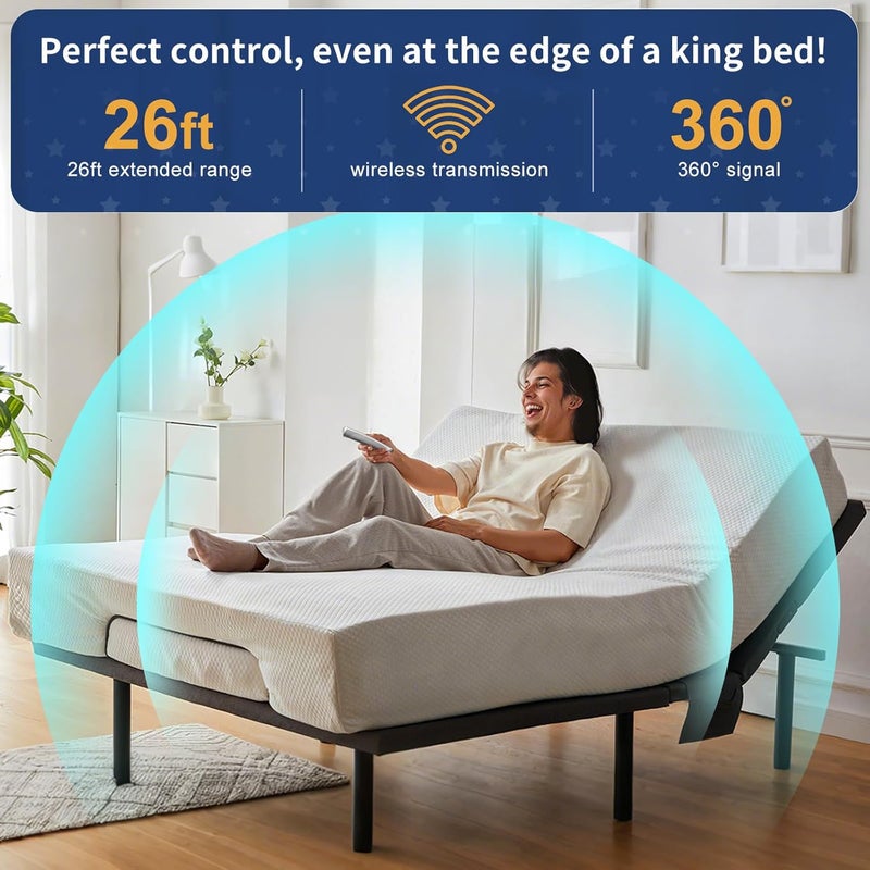 Weitov Replacement Remote for Tempurpedic Ergo/Ergo Extend Adjustable Bed Base, RF358A RF502A Wireless Remote Control - Image 5